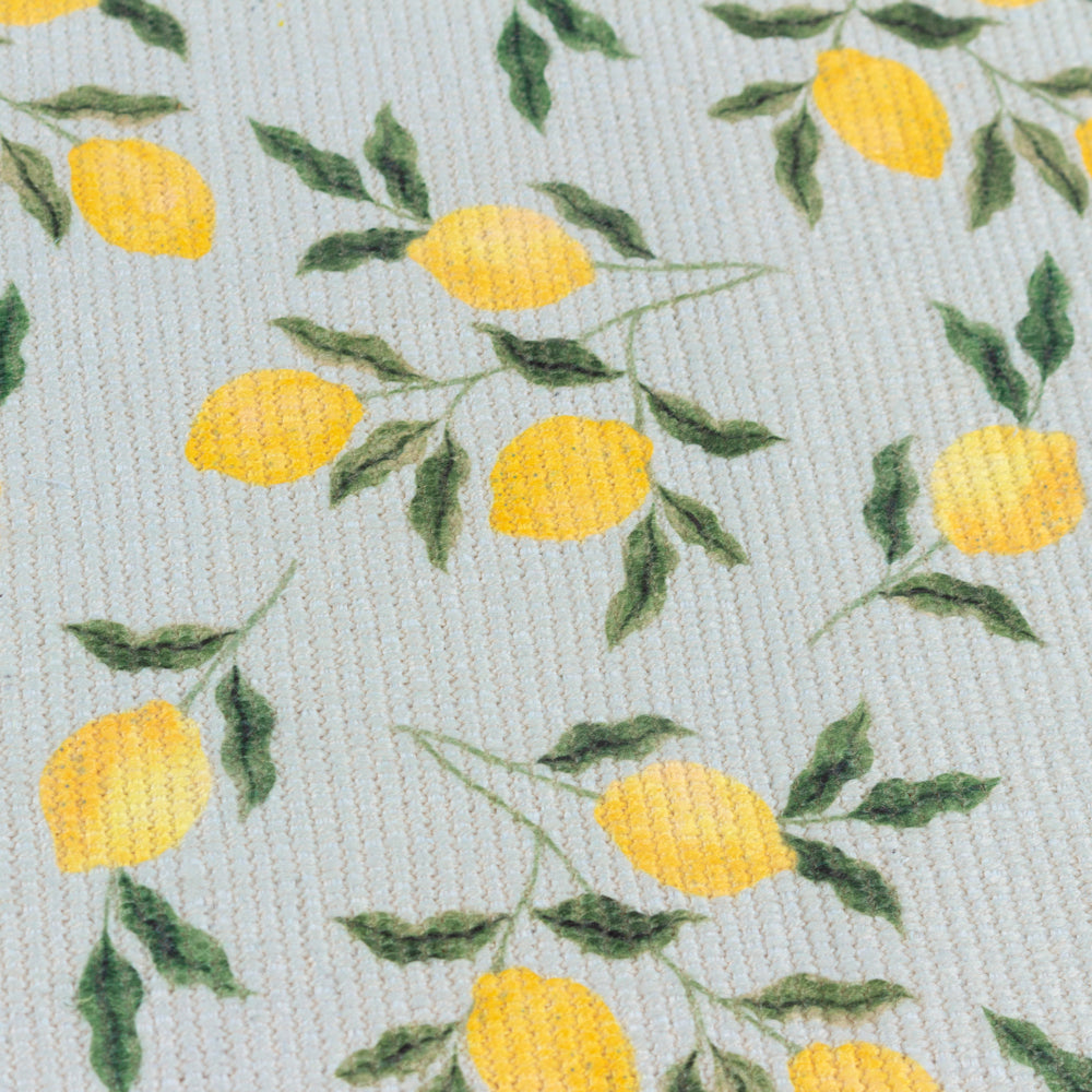 Lemons Indoor/Outdoor Table Runner Blue