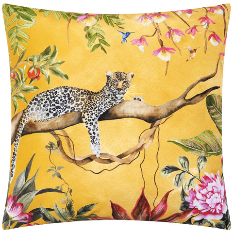 Leopard Gold Outdoor Cushion Cover | Gold Cushions | Evans