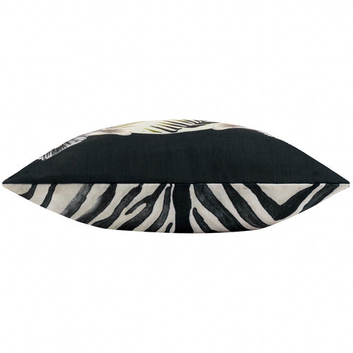 Animal Black Cushions - Leopardis Zebra Woven Outdoor Cushion Cover Multicolour Paoletti