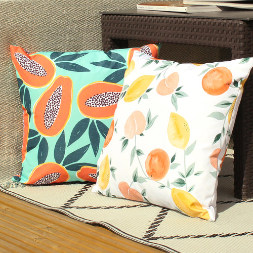  White Cushions - Les Fruits Outdoor Cushion Cover Yellow/Orange furn.