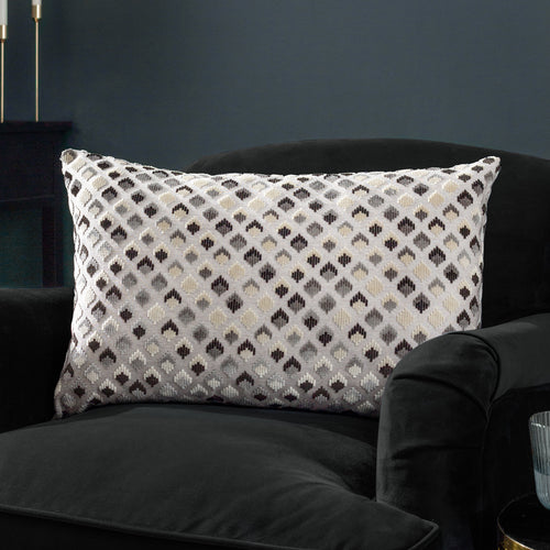 Geometric Black Cushions - Lexington  Cushion Cover Grey/Black Paoletti