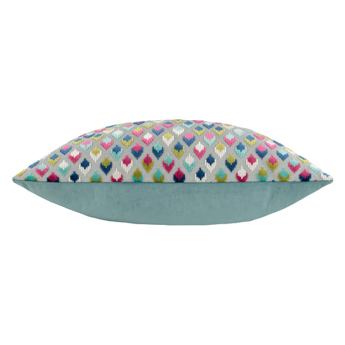 Geometric Grey Cushions - Lexington  Cushion Cover Grey/Pink Paoletti
