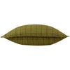 Yard Linen Grid Check Cushion Cover in Olive