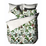 Linen House Wonderplant Exotic Botanical 100% Cotton Duvet Cover Set in White/Green