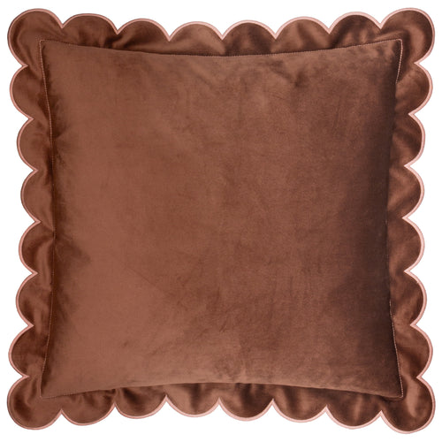 Lil Scallop Velvet Cushion Chestnut/Slipper