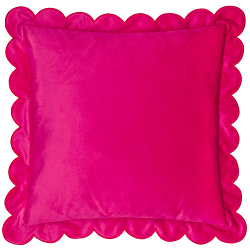 Lil Scallop Velvet Cushion Pink/Red