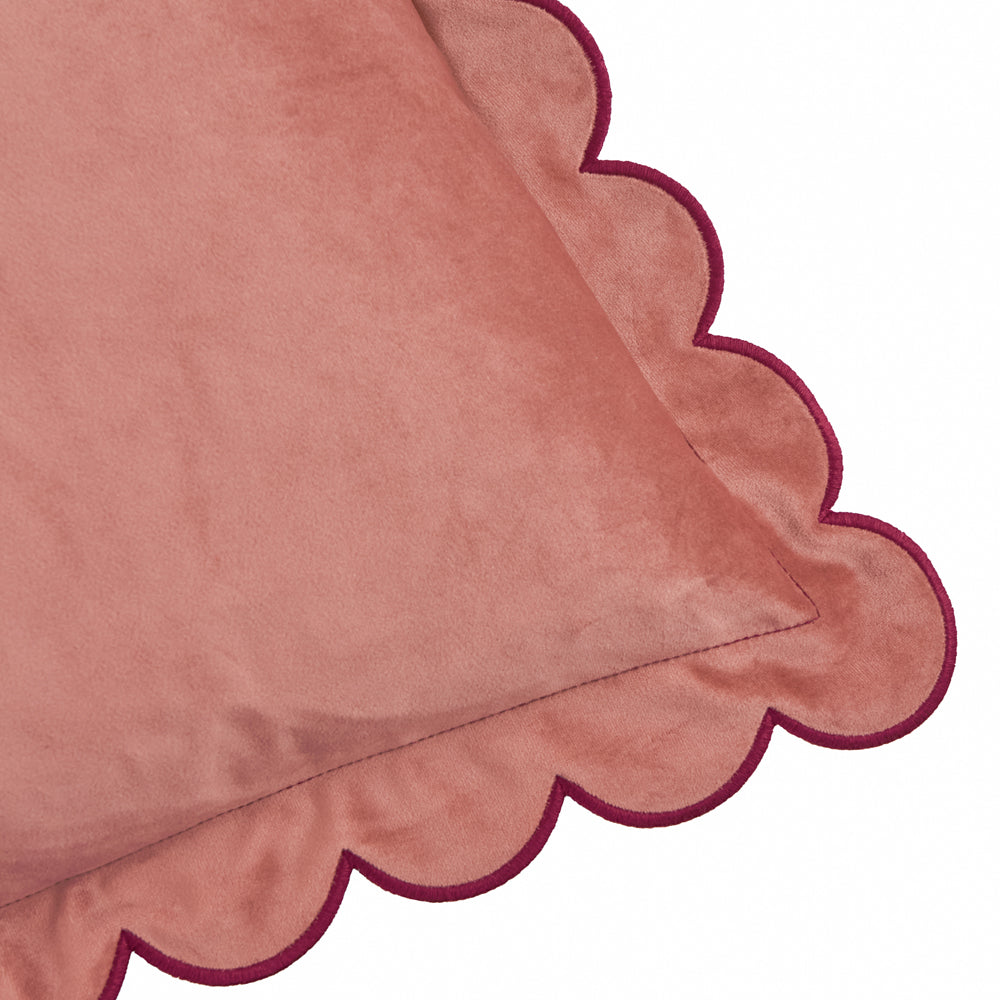 Lil Scallop Velvet Cushion Slipper/Burgundy