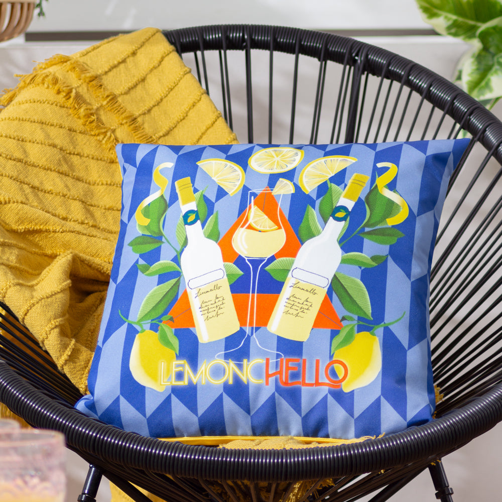 Abstract Blue Cushions - Limoncello Abstract Outdoor Cushion Cover Blue furn.