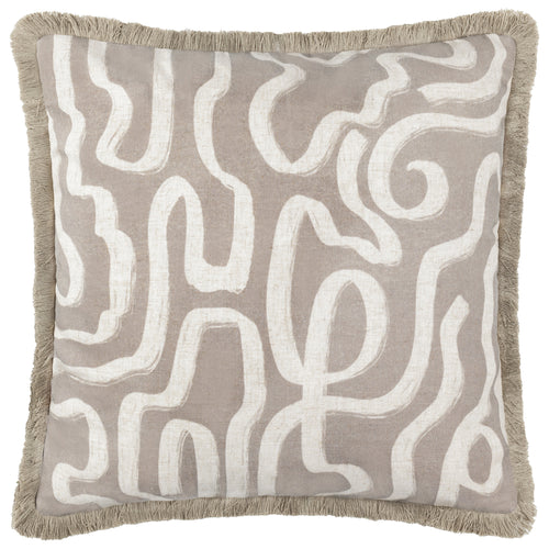 Abstract Cream Cushions - Lina Abstract Printed Cushion Cover Natural Hoem