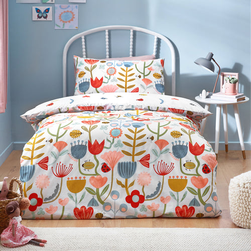 Animal Multi Bedding - Little Nature Floral Duvet Cover Set Multicolour little furn.