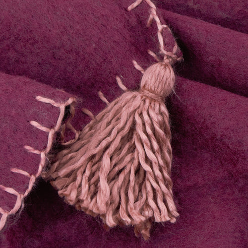 Lowen Wool Blend Brushed Throw Berry/Cotta
