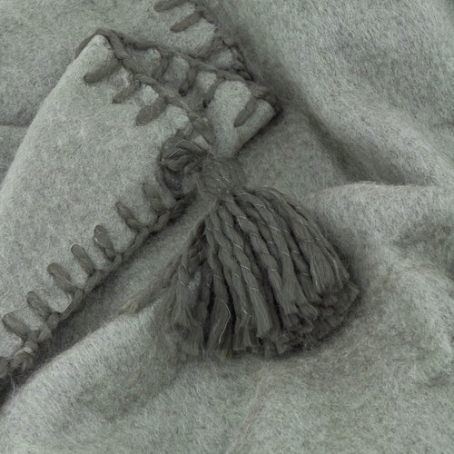 Lowen Wool Blend Brushed Throw Moss/Lichen