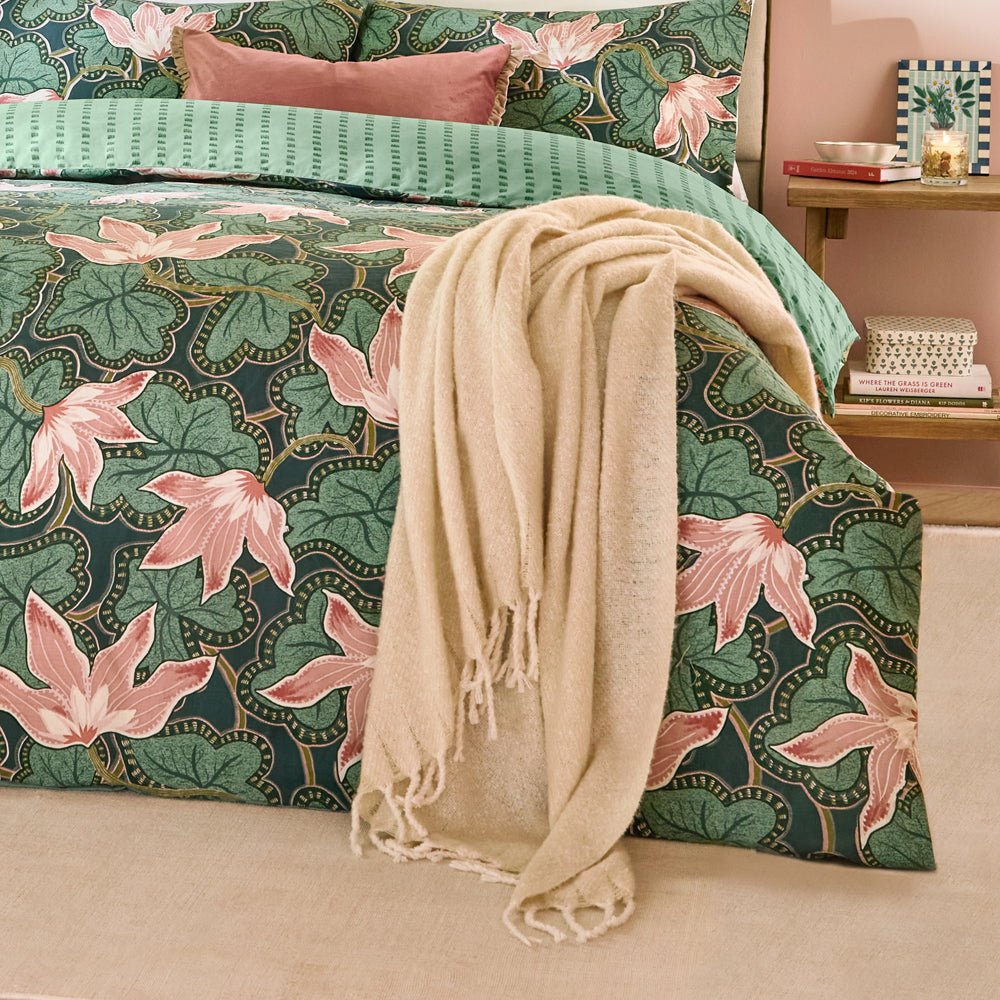Luella Printed Reversible Duvet Cover Set Juniper Green