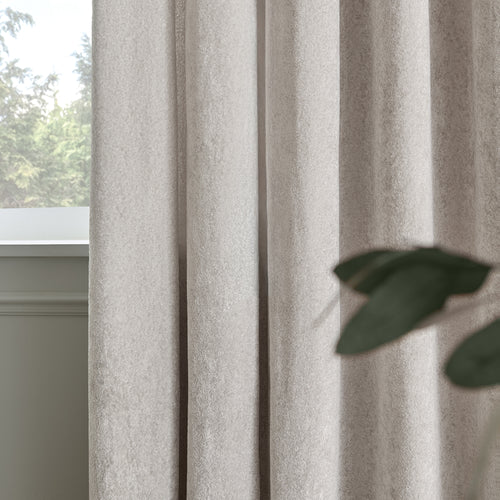 Lustre Velvet Fully Lined Eyelet Curtains Silver
