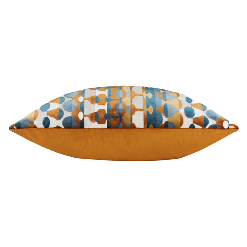 Metro Abstract Velvet Jacquard Cushion Ginger