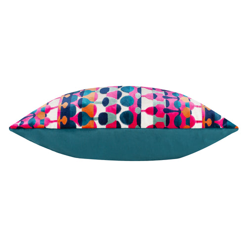 Metro Abstract Velvet Jacquard Cushion Multicolour