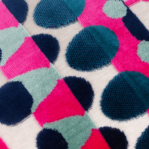 Metro Abstract Velvet Jacquard Cushion Multicolour