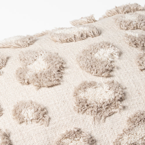 Animal Beige Cushions - Maeve Tufted Leopard Print Cushion Cover Natural furn.