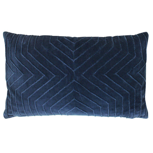 Geometric Blue Cushions - Mahal Geometric Cushion Cover Navy furn.