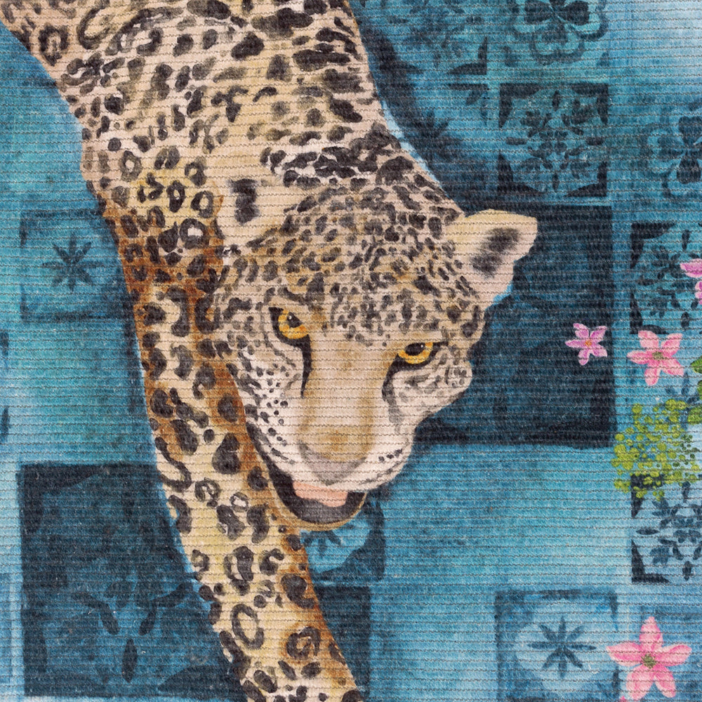 Majorelle Printed Indoor/Outdoor Rug Azure