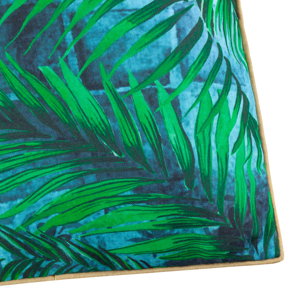 Majorelle Palm Outdoor Cushion Azure