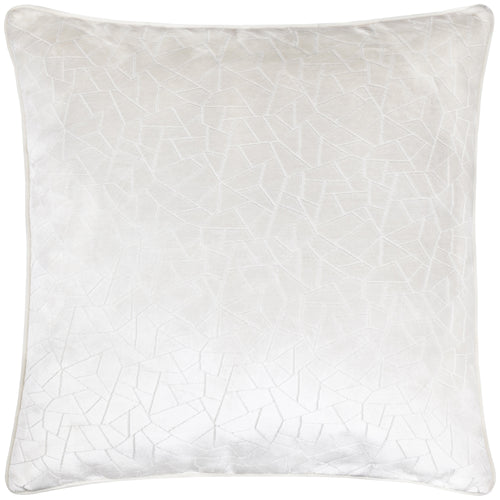 Geometric Cream Cushions - Malans Piped Velvet Cushion Cover Milk Hoem