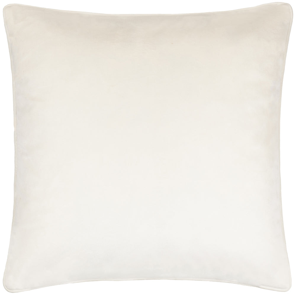 Malans Piped Velvet Cushion Milk