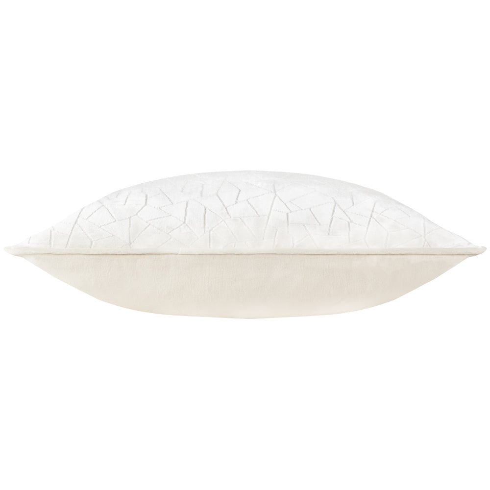 Malans Piped Velvet Cushion Milk