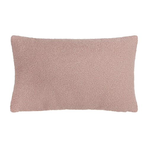 Plain Pink Cushions - Malham Fleece Rectangular Cushion Cover Powder furn.