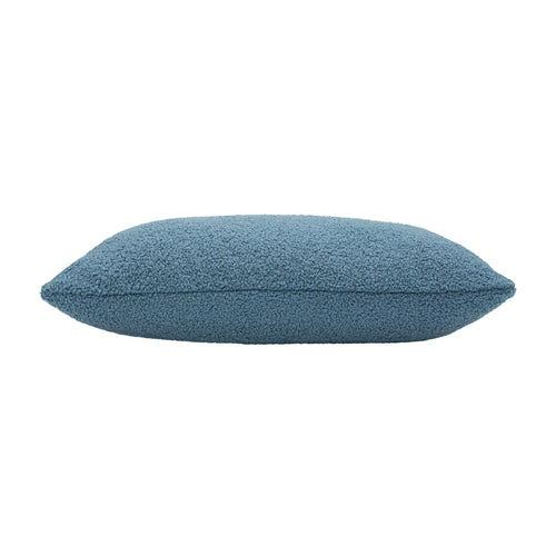 Plain Blue Cushions - Malham Fleece Rectangular Cushion Cover Wedgewood furn.