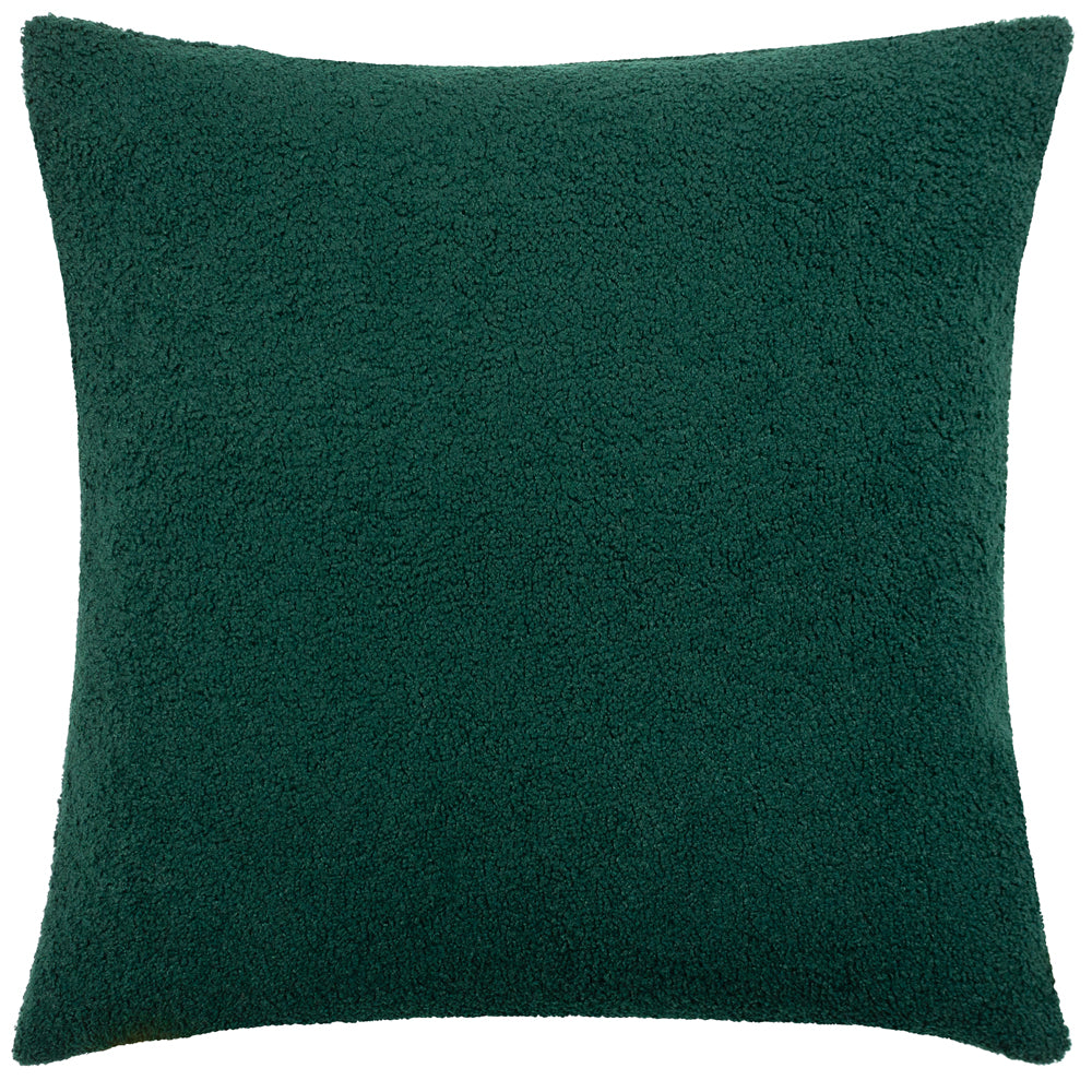 Malham Fleece Rectangular Cushion Emerald