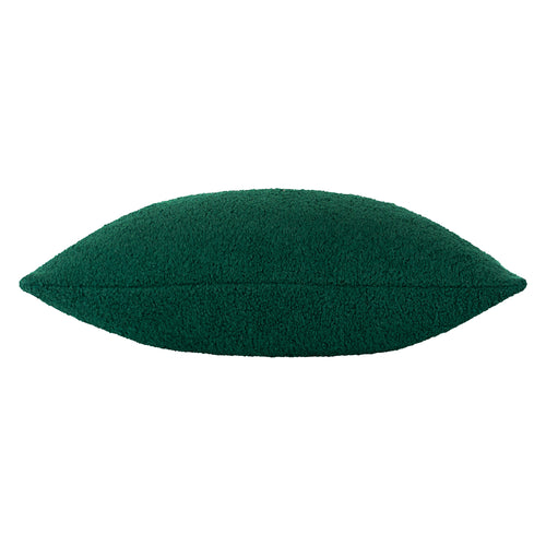 Plain Green Cushions - Malham Fleece Rectangular Cushion Cover Emerald furn.
