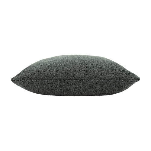 Plain Grey Cushions - Malham Fleece Square Cushion Cover Granite furn.