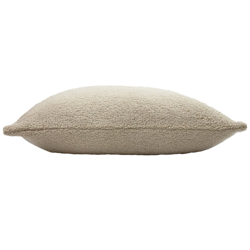 Plain Beige Cushions - Malham Fleece Square Cushion Cover Latte furn.