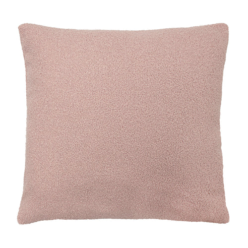 Plain Pink Cushions - Malham Fleece Square Cushion Cover Powder furn.