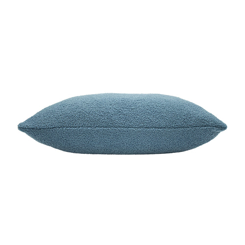 Plain Blue Cushions - Malham Fleece Square Cushion Cover Wedgewood furn.