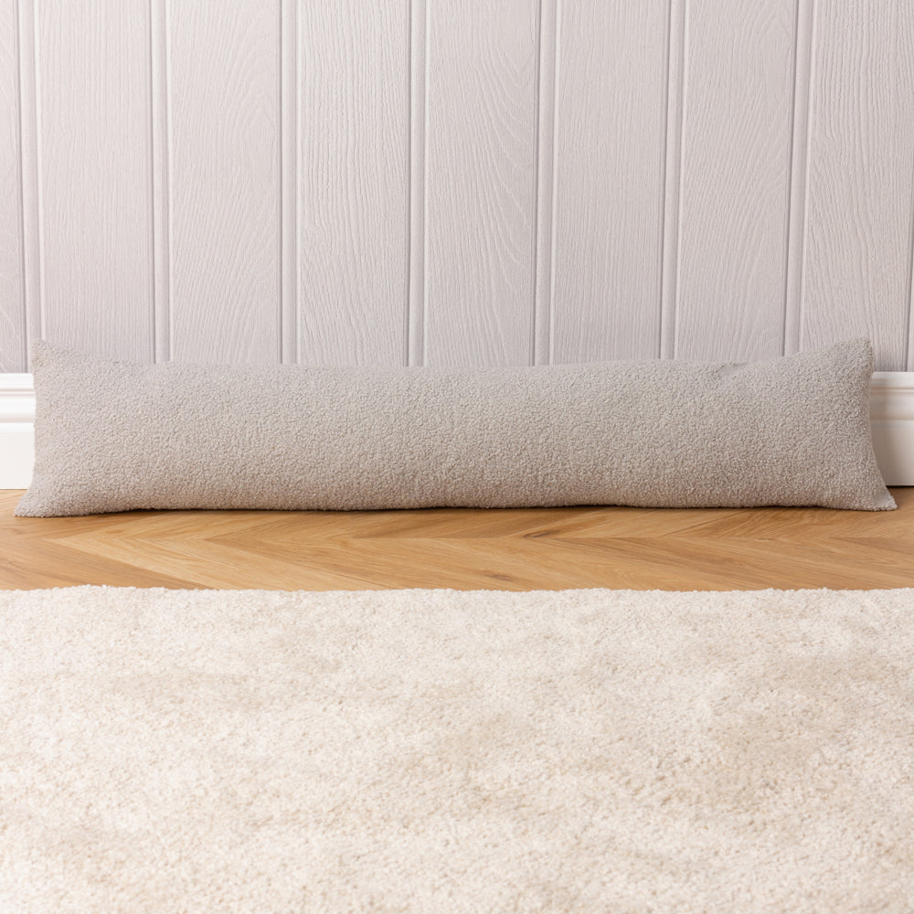 Plain Grey Cushions - Malham Fleece Draught Excluder Dove furn.