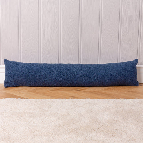 Plain Blue Cushions - Malham Fleece Draught Excluder Royal furn.