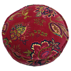 Paoletti Malisa Paisley Round Cushion Cover in Pomegranate