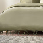 Yard Mallow Bow Tie Duvet Cover Set in Soft Sage