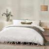 Yard Mallow Bow Tie Duvet Cover Set in Warm White