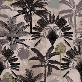 furn. Malaysian Palm Sepia Fabric Sample in Default