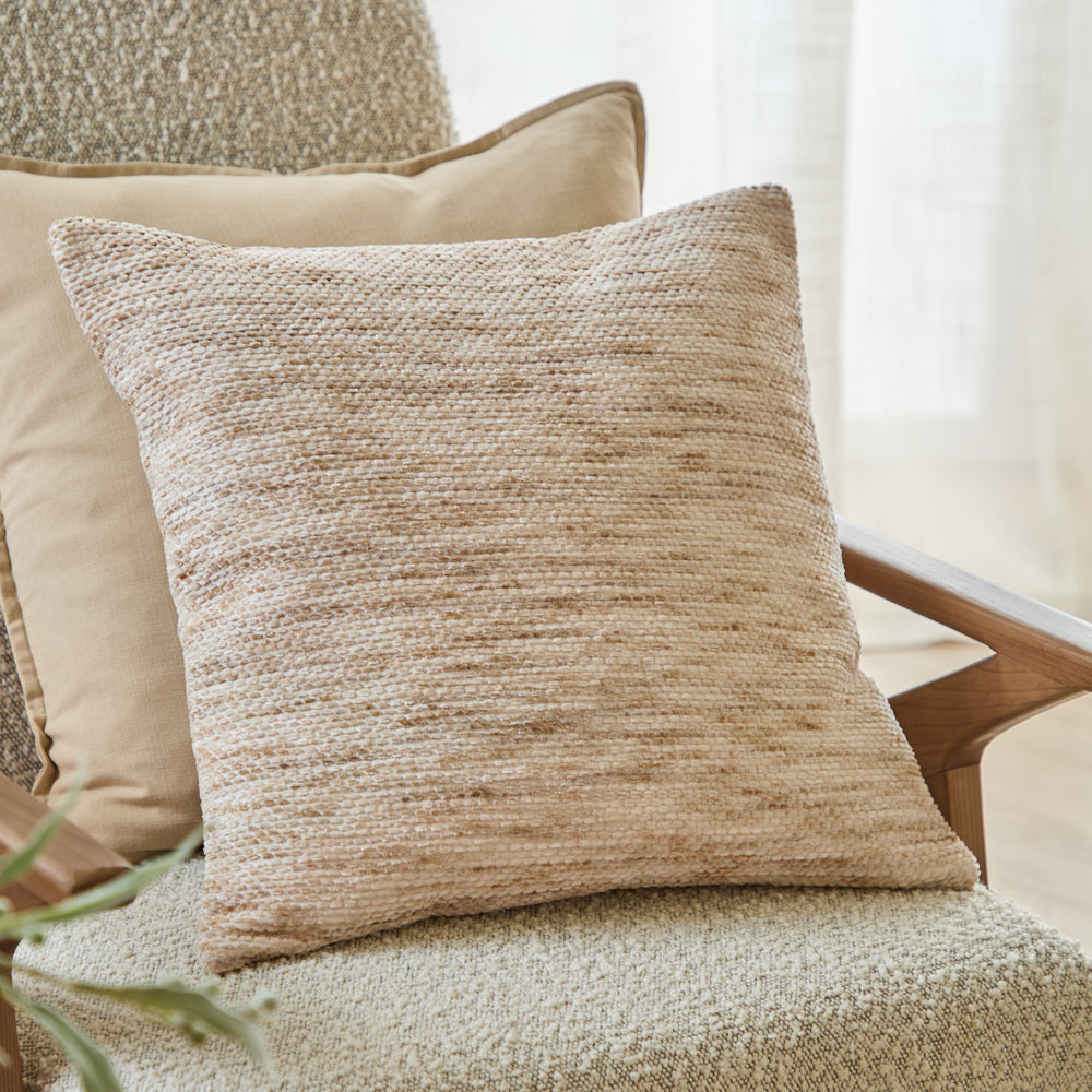 Plain Beige Cushions - Malvern Chenille Cushion Cover Oatmeal Yard