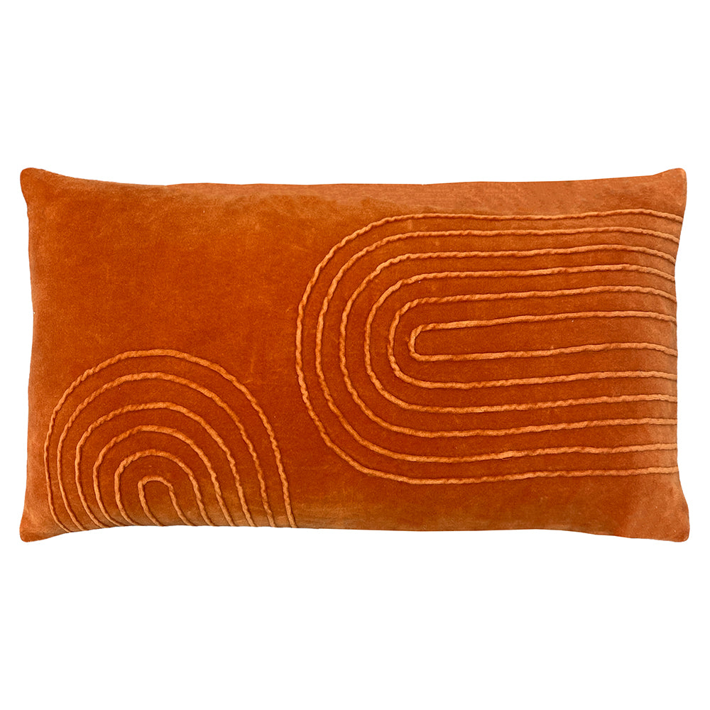 Plain Orange Cushions - Mangata Soft Velvet Cushion Cover Orange furn.