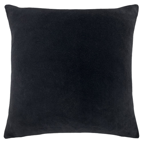 Plain Black Cushions - Mangata Soft Velvet Cushion Cover Black furn.