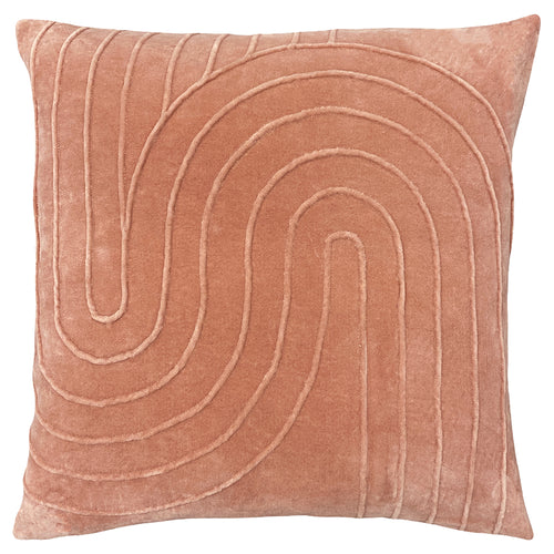 Plain Pink Cushions - Mangata Soft Velvet Cushion Cover Blush furn.