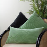 furn. Mangata Soft Velvet Cushion Cover in Eucalyptus