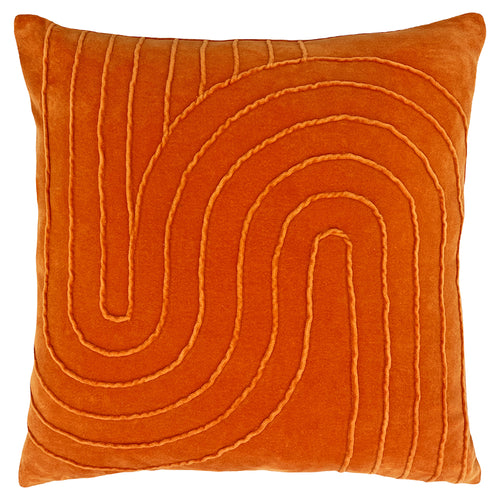 Plain Orange Cushions - Mangata Soft Velvet Cushion Cover Orange furn.