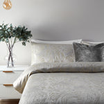 Paoletti Marble Jacquard Duvet Cover Set in Oyster