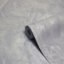Paoletti Marble Vinyl Wallpaper in Grey